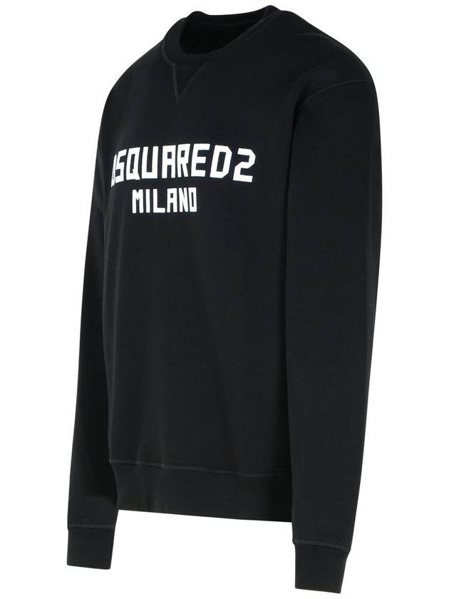 DSQUARED2 Black Cotton Sweatshirt - DSQUARED2 - BALAAN 2