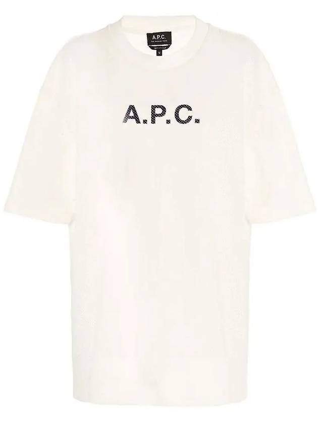 Moran Openwork Short Sleeve T-Shirt White - A.P.C. - BALAAN 2