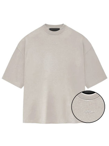 Fear of God Essentials Small Logo T Shirt Silver Women - FEAR OF GOD ESSENTIALS - BALAAN 1