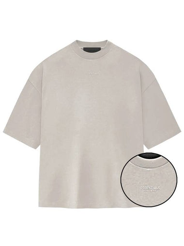 Fear of God Essentials Small Logo T Shirt Silver Women - FEAR OF GOD ESSENTIALS - BALAAN 1