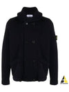 Double Button Knit Stretch Wool Cardigan Navy - STONE ISLAND - BALAAN 2