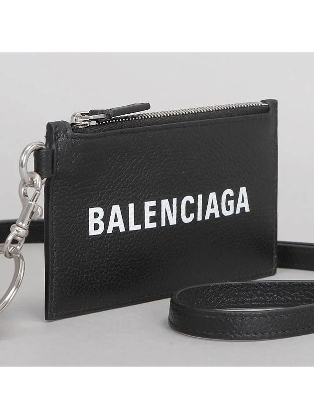 Cash Keyring Card Case Black Silver - BALENCIAGA - BALAAN 3