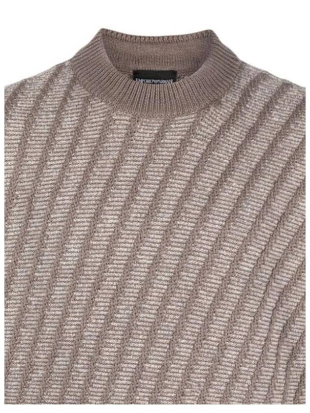 Emporio Armani Crew Neck Jacquard Sweater Size Small - EMPORIO ARMANI - BALAAN 2