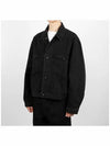 Heavy Soft Bleached Denim Jacket Black - LEMAIRE - BALAAN 3