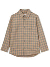 Kids Women s Check Print Long Sleeve Cotton Shirt 8042957 - BURBERRY - BALAAN 2