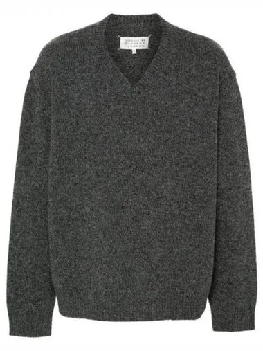 Maison Margiela back stitched V neck wool knit - MAISON MARGIELA - BALAAN 1