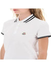 Women s Logo Patch Polo Short Sleeve T Shirt White 8A00009 84720 001 - MONCLER - BALAAN 4