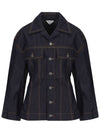 Metallic Denim Jacket Blue - BOTTEGA VENETA - BALAAN 1