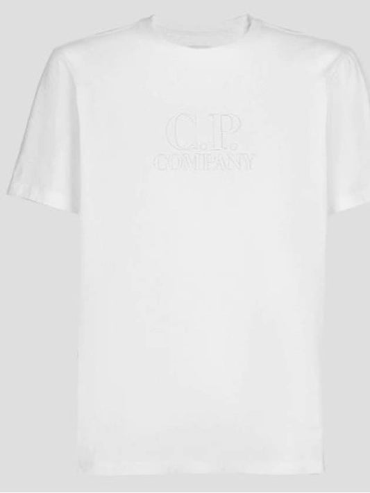 Logo Print Cotton Short Sleeve T-Shirt White - CP COMPANY - BALAAN 2