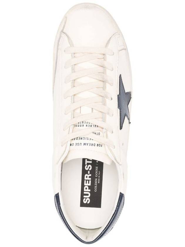 Superstar Beige Night Blue Heel Tab Sneakers - GOLDEN GOOSE - BALAAN 4