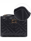 Slim Baguette Embossed FF Logo Half Wallet Black - FENDI - BALAAN 3