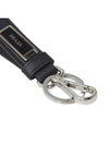 Logo Saffiano Leather Key Holder Black - PRADA - BALAAN 8