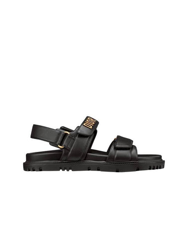 Dioract Strap Lambskin Sandals Black - DIOR - BALAAN 1