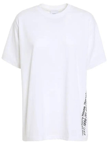 Back Logo Short Sleeve T-Shirt White - BURBERRY - BALAAN 1