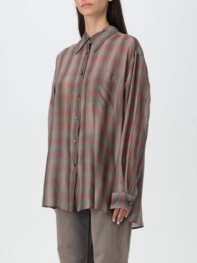 Favourite Screen Check Sheer Cotton Silk Shirt Brown - OUR LEGACY - BALAAN 5