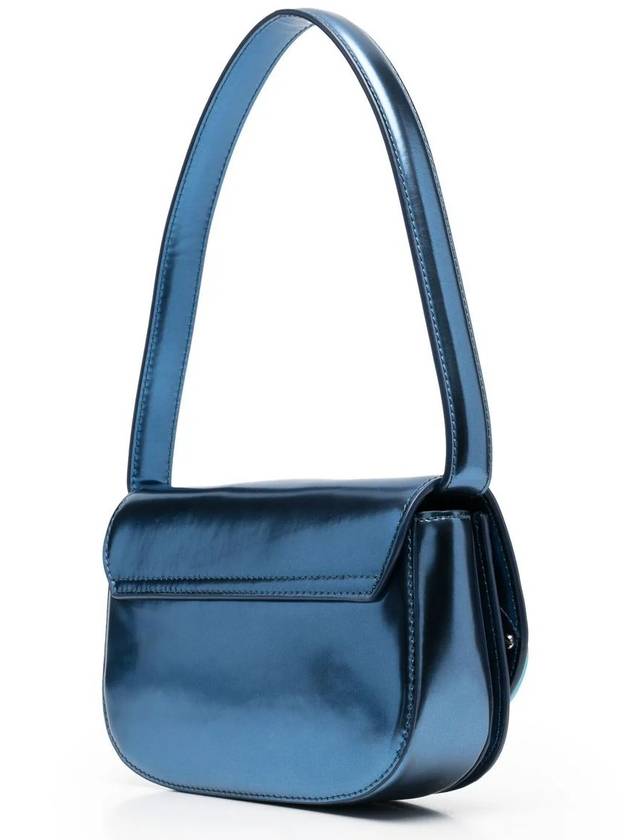 1DR Mirrored Leather Shoulder Bag Blue - DIESEL - BALAAN 5