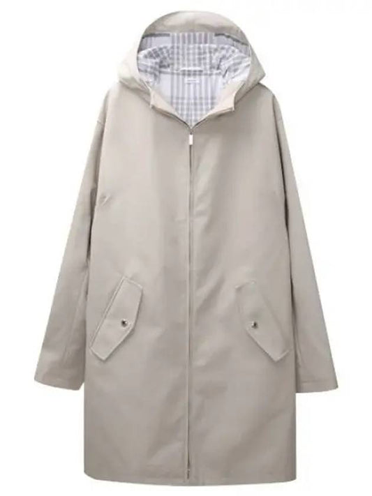 Waterproof Cotton Twill Dart Hooded Coat Men s Jacket - THOM BROWNE - BALAAN 1