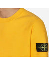 Wappen Patch Crew Neck Sweatshirt Yellow - STONE ISLAND - BALAAN 5