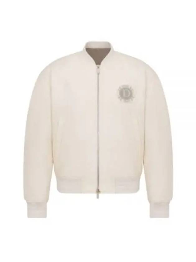 Cotton Blend Bomber Jacket Beige - DIOR - BALAAN 2