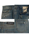 Medium blue slim biker jeans S5HT500C 816S - BALMAIN - BALAAN 8