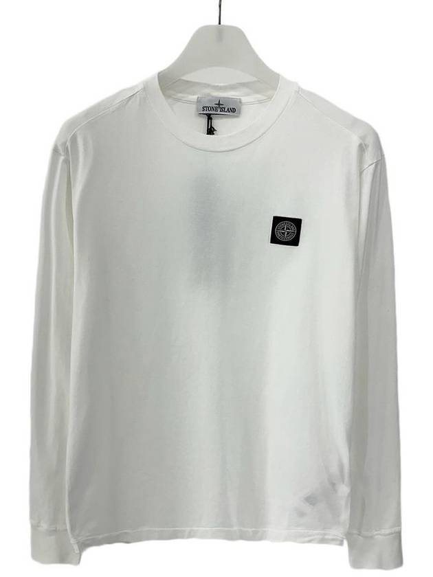 Cotton Jersey Long Sleeve T Shirt White - STONE ISLAND - BALAAN 3