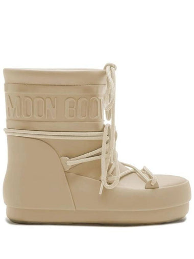 Embossed Logo Low Rain Boots Cream - MOON BOOT - BALAAN 1