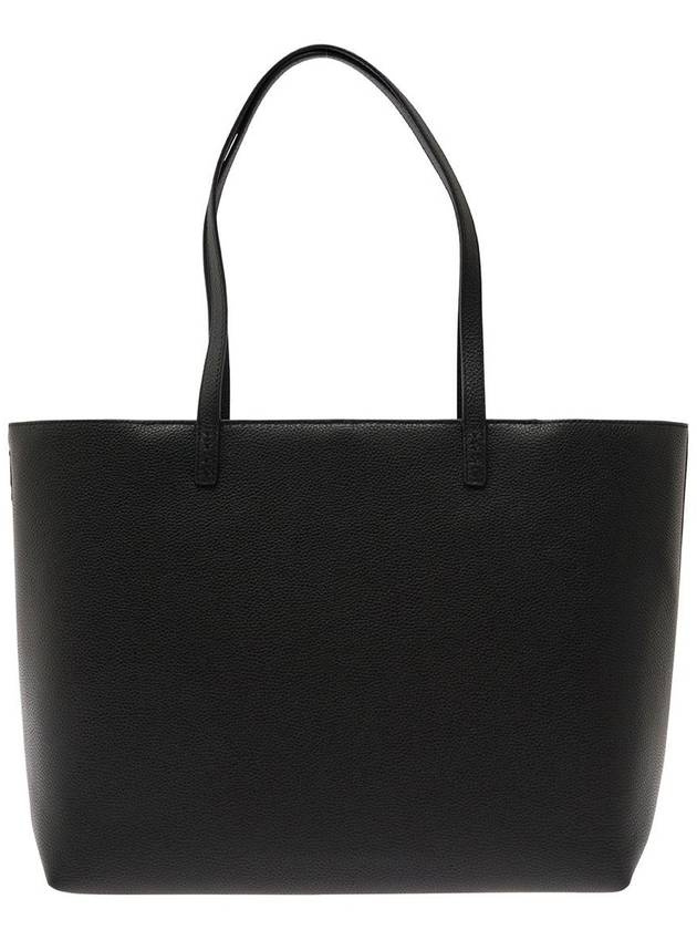 McGraw Logo Leather Tote Bag Black - TORY BURCH - BALAAN 5