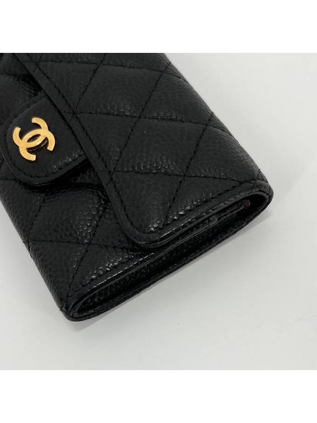 Caviar flap card wallet black - CHANEL - BALAAN 9