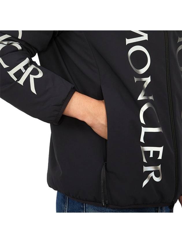 Ponset Reversible Logo Print Padding Black - MONCLER - BALAAN 11