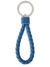 Intrecciato Leather Key Holder Blue - BOTTEGA VENETA - BALAAN 2