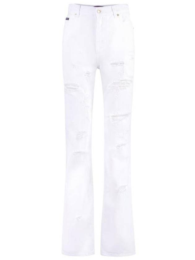 Denim Straight Pants FTCGNDG8JQ3 S9001 WHITE - DOLCE&GABBANA - BALAAN 1