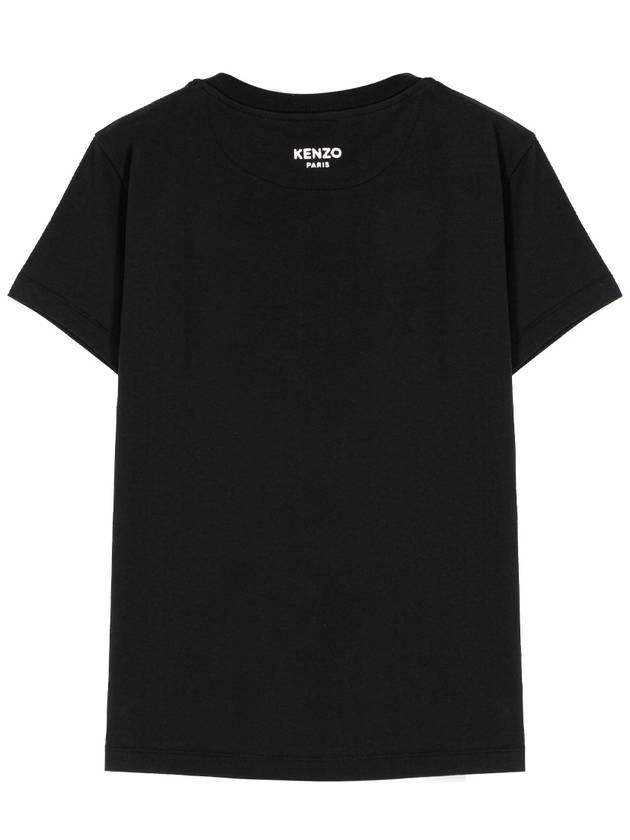 Pop Embroidered Short Sleeve T-Shirt Black - KENZO - BALAAN 5