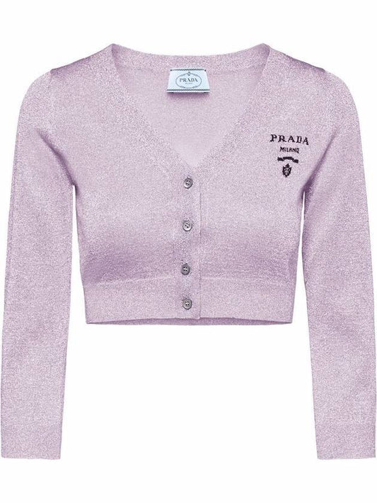 Cropped Lurex Cardigan - PRADA - BALAAN 2