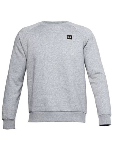 Rival Fleece Crew Sweatshirt Grey - UNDER ARMOUR - BALAAN 1