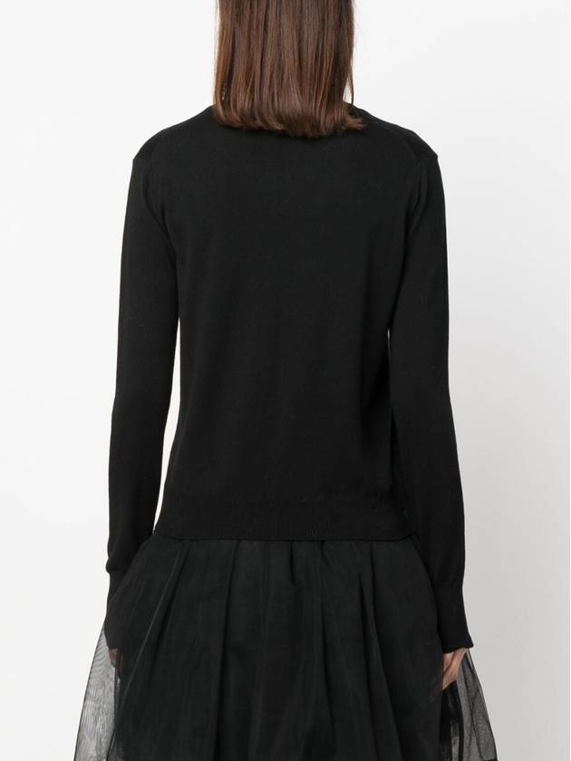 ORB Embroidered Crew Neck Knit Top Black - VIVIENNE WESTWOOD - BALAAN 6