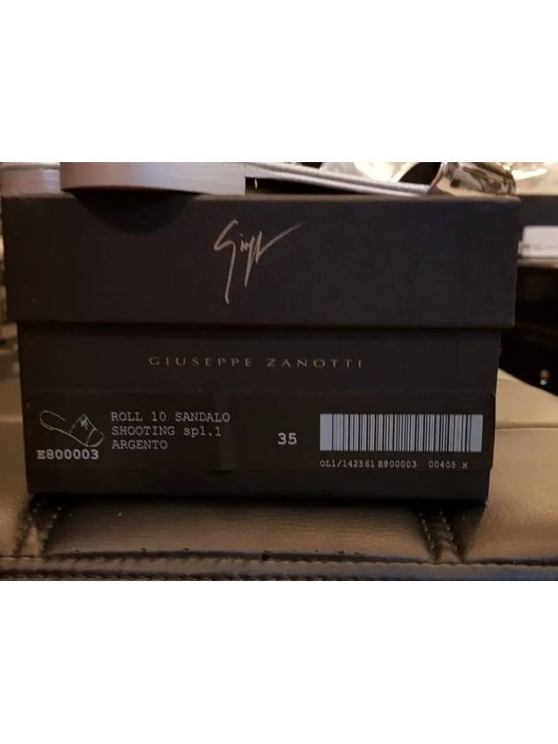 E800003 004 Logo Sandals Silver Giuseppe Zanotti - GIUSEPPE ZANOTTI - BALAAN 5