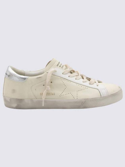 Superstar Leather Low Top Sneakers Silver Beige - GOLDEN GOOSE - BALAAN 2