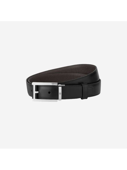 30mm Reversible Leather Belt Black Brown - MONTBLANC - BALAAN 1