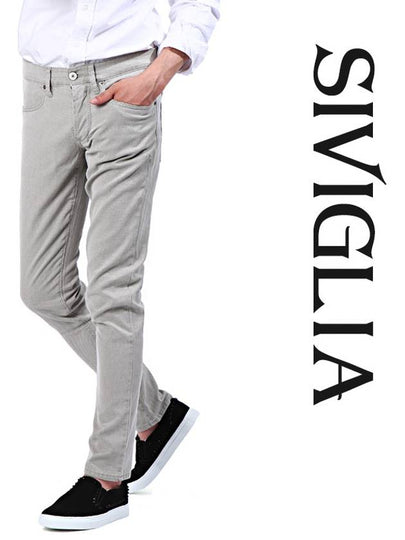 5 pocket dobby skinny pants gray - SIVIGLIA - BALAAN 2