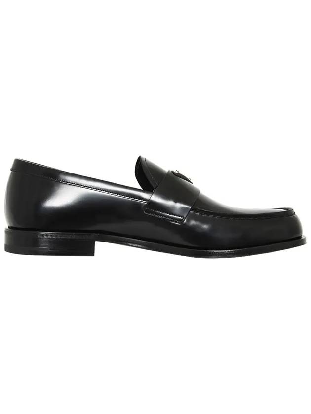 Brushed Leather Loafers Black - PRADA - BALAAN 3