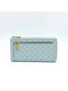 Intrecciato Zipper Long Wallet Teal Washed - BOTTEGA VENETA - BALAAN 3