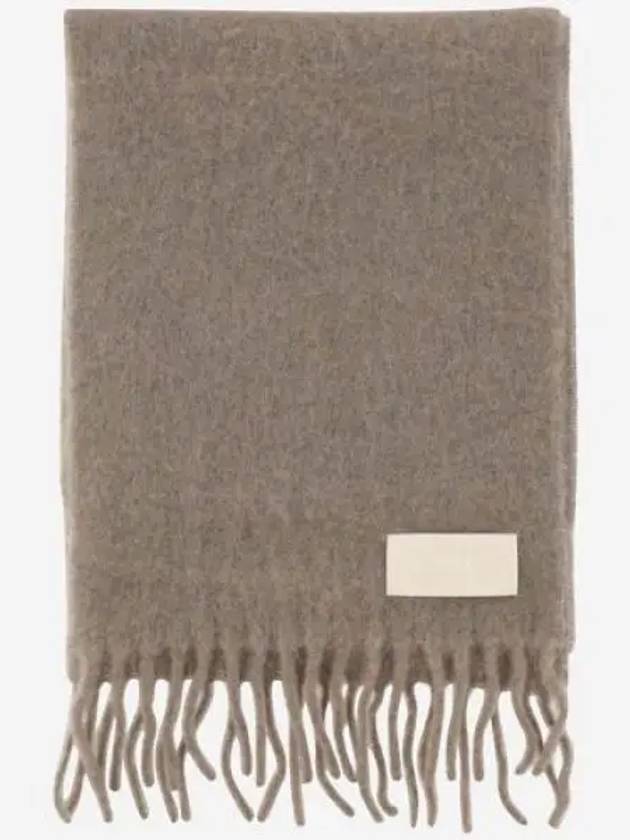 Oversized Alpaca Muffler Taupe USF417AA0003281 1233384 - AMI - BALAAN 1