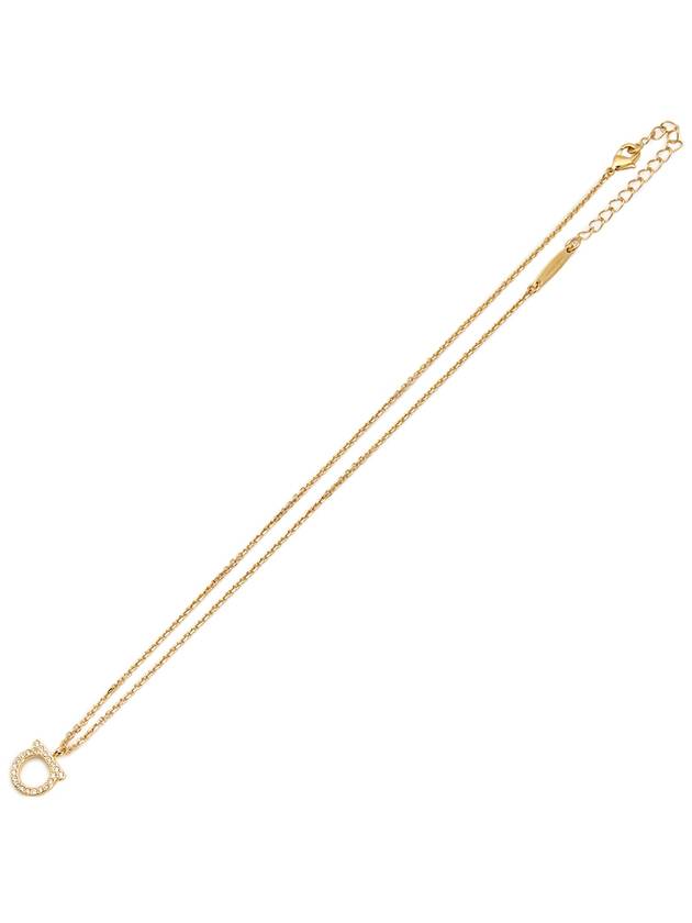 Gancini Crystals Necklace Gold - SALVATORE FERRAGAMO - BALAAN 5