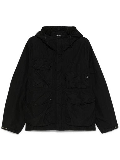 Flatt Nylon Goggle Hooded Jacket Black - CP COMPANY - BALAAN 2