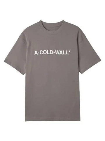 Logo Print Short Sleeve T Shirt Gray Tee - A-COLD-WALL - BALAAN 1