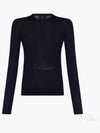 Regal Wool Crew Neck Knit Top Navy - THEORY - BALAAN 2