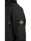 Soft Shell Brushed Lining Zip Up Hoodie Black - STONE ISLAND - BALAAN 6