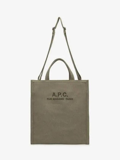 Recovery Logo Printing Cotton Tote Bag Khaki - A.P.C. - BALAAN 2