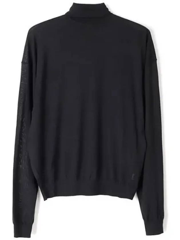 Cassandre Turtleneck Black - SAINT LAURENT - BALAAN 1