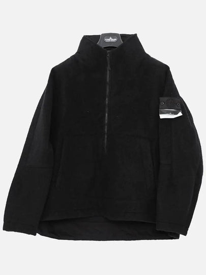 Logo Patch Pocket Anorak Black - STONE ISLAND - BALAAN 2